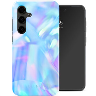 Selencia Vivid Backcover voor de Samsung Galaxy S24 FE - Holographic Blue Dream Meerkleurig