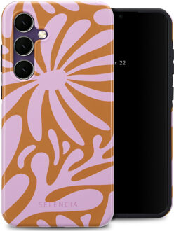 Selencia Vivid Backcover voor de Samsung Galaxy S24 FE - Modern Bloom Pink Meerkleurig