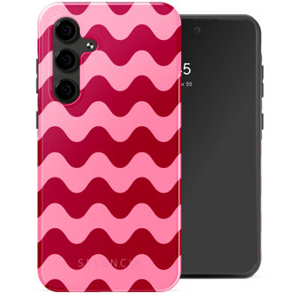 Selencia Vivid Backcover voor de Samsung Galaxy S24 FE - Wave Vibes Lipstick Meerkleurig