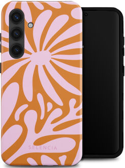 Selencia Vivid Backcover voor de Samsung Galaxy S24 - Modern Bloom Pink Meerkleurig