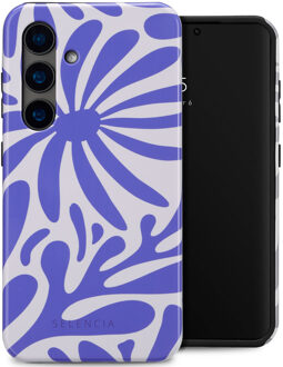 Selencia Vivid Backcover voor de Samsung Galaxy S24 - Modern Bloom Sapphire Blue Meerkleurig