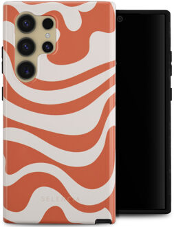 Selencia Vivid Backcover voor de Samsung Galaxy S24 Ultra - Dream Swirl Orange Meerkleurig