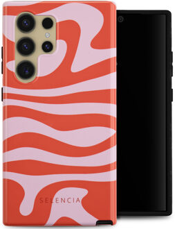 Selencia Vivid Backcover voor de Samsung Galaxy S24 Ultra - Dream Swirl Pink Meerkleurig