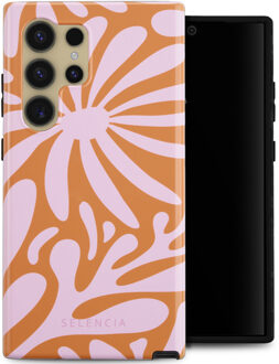 Selencia Vivid Backcover voor de Samsung Galaxy S24 Ultra - Modern Bloom Pink Meerkleurig