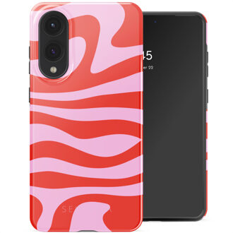 Selencia Vivid Backcover voor de Samsung Galaxy S25 Edge - Dream Swirl Pink Meerkleurig