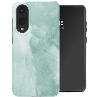 Selencia Vivid Backcover voor de Samsung Galaxy S25 Edge - Marble Grayed Jade Meerkleurig