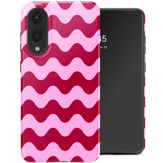 Selencia Vivid Backcover voor de Samsung Galaxy S25 Edge - Wave Vibes Lipstick Meerkleurig