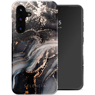Selencia Vivid Backcover voor de Samsung Galaxy S25 FE - Chic Marble Black Meerkleurig