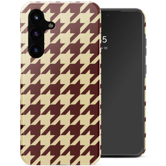 Selencia Vivid Backcover voor de Samsung Galaxy S25 FE - Pied-de-Poule Meerkleurig