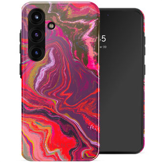 Selencia Vivid Backcover voor de Samsung Galaxy S25 - Marble Purple Meerkleurig