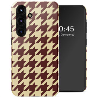 Selencia Vivid Backcover voor de Samsung Galaxy S25 - Pied-de-Poule Meerkleurig