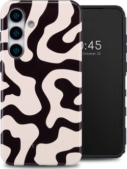 Selencia Vivid Backcover voor de Samsung Galaxy S25 Plus - Art Wave Black Meerkleurig