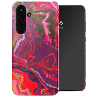 Selencia Vivid Backcover voor de Samsung Galaxy S25 Plus - Marble Purple Meerkleurig