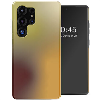 Selencia Vivid Backcover voor de Samsung Galaxy S25 Ultra - Gradient Olive Dust Meerkleurig