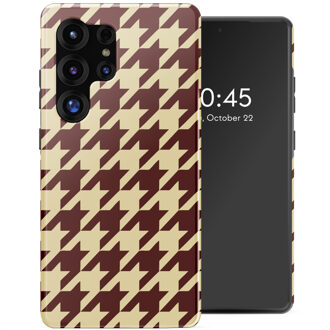 Selencia Vivid Backcover voor de Samsung Galaxy S25 Ultra - Pied-de-Poule Meerkleurig