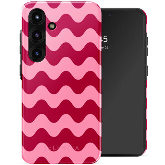 Selencia Vivid Backcover voor de Samsung Galaxy S25 - Wave Vibes Lipstick Meerkleurig