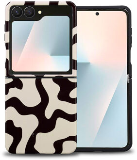 Selencia Vivid Backcover voor de Samsung Galaxy Z Flip 7 - Art Wave Black Meerkleurig