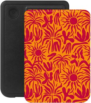 Selencia Vivid Bookcase voor de Kobo Clara Colour / Clara BW - Tropical Vibes Apricot Meerkleurig - 6