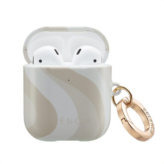 Selencia Vivid Case voor de Apple AirPods 1 / 2 - Desert Waves Beige Meerkleurig - One size