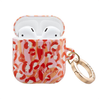 Selencia Vivid Case voor de  Apple Airpods 1 / 2 - Wild Spots Lipstick Meerkleurig - One size