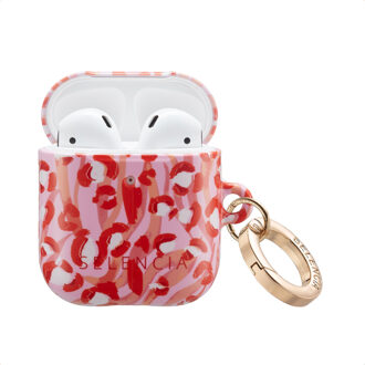 Selencia Vivid Case voor de Apple AirPods 1 / 2 - Wild Spots Lipstick Meerkleurig - One size
