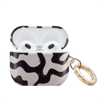 Selencia Vivid Case voor de Apple AirPods 3 - Art Wave Black Meerkleurig - One size