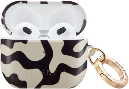 Selencia Vivid Case voor de  Apple Airpods 3 - Art Wave Black Meerkleurig - One size