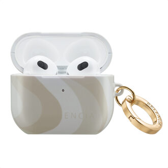 Selencia Vivid Case voor de Apple AirPods 3 - Desert Waves Beige Meerkleurig - One size