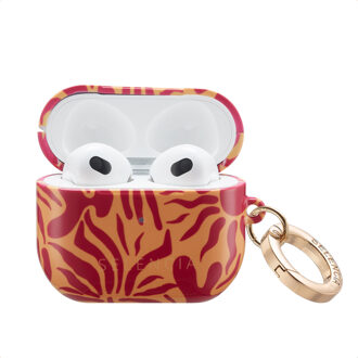 Selencia Vivid Case voor de Apple AirPods 3 - Tropical Vibes Apricot Meerkleurig - One size