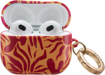 Selencia Vivid Case voor de Apple AirPods 3 - Tropical Vibes Apricot Meerkleurig - One size