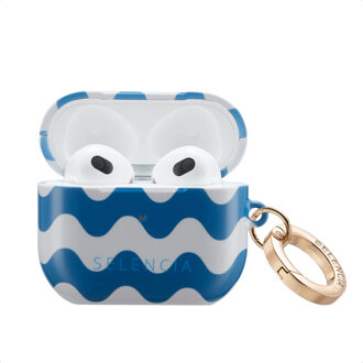 Selencia Vivid Case voor de Apple AirPods 3 - Wave Vibes Classic Blue Meerkleurig - One size