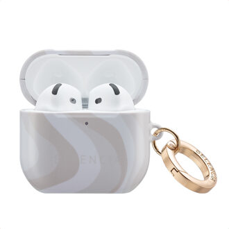Selencia Vivid Case voor de Apple AirPods 4 - Desert Waves Beige Meerkleurig - One size