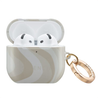 Selencia Vivid Case voor de Apple AirPods 4 - Desert Waves Beige Meerkleurig - One size