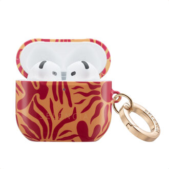 Selencia Vivid Case voor de Apple AirPods 4 - Tropical Vibes Apricot Meerkleurig - One size