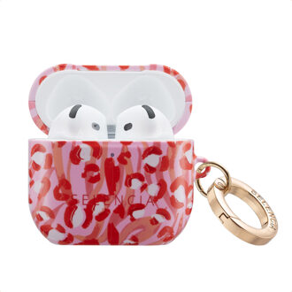 Selencia Vivid Case voor de Apple AirPods 4 - Wild Spots Lipstick Meerkleurig - One size