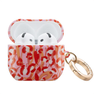 Selencia Vivid Case voor de  Apple Airpods 4 - Wild Spots Lipstick Meerkleurig - One size