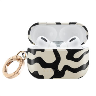 Selencia Vivid Case voor de Apple AirPods Pro 2 - Art Wave Black Meerkleurig - One size