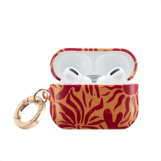 Selencia Vivid Case voor de  Apple AirPods Pro 2 - Tropical Vibes Apricot Meerkleurig - One size