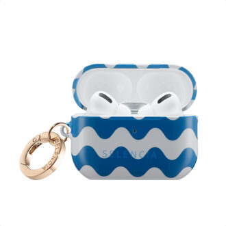 Selencia Vivid Case voor de  Apple AirPods Pro 2 - Wave Vibes Classic Blue Meerkleurig - One size