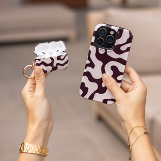 Selencia Vivid Case voor de Apple AirPods Pro - Art Wave Black Meerkleurig - One size