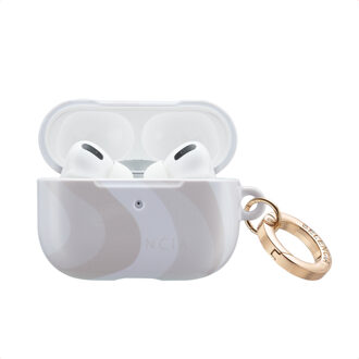 Selencia Vivid Case voor de Apple AirPods Pro - Desert Waves Beige Meerkleurig - One size