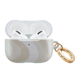 Selencia Vivid Case voor de Apple AirPods Pro - Desert Waves Beige Meerkleurig - One size
