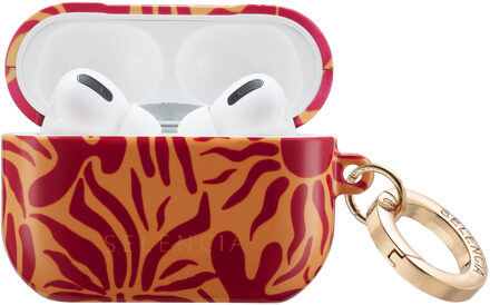 Selencia Vivid Case voor de Apple AirPods Pro - Tropical Vibes Apricot Meerkleurig - One size
