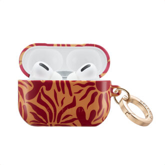 Selencia Vivid Case voor de Apple AirPods Pro - Tropical Vibes Apricot Meerkleurig - One size
