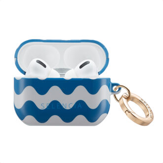 Selencia Vivid Case voor de  Apple Airpods Pro - Wave Vibes Classic Blue Meerkleurig - One size