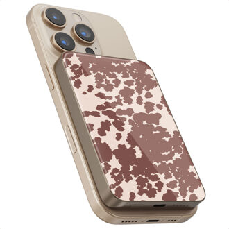 Selencia Vivid Powerbank 5.000 mAh - Geschikt voor MagSafe en Qi2 - Desert Gold / Country Moo'd Meerkleurig - One size