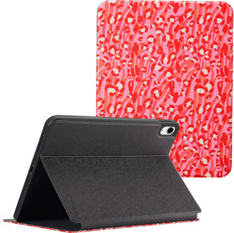 Selencia Vivid tablethoes voor de Apple iPad 11 (2025) 11 inch A16 / iPad 10 (2022) 10.9 inch - Wild Spots Lipstick Meerkleurig