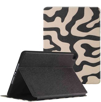 Selencia Vivid tablethoes voor de Apple iPad 9 (2021) 10.2 inch / iPad 8 (2020) 10.2 inch / iPad 7 (2019) 10.2 inch - Art Wave Black Meerkleurig