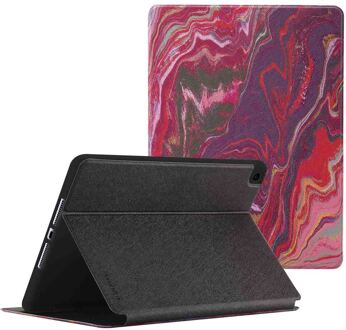 Selencia Vivid tablethoes voor de Apple iPad 9 (2021) 10.2 inch / iPad 8 (2020) 10.2 inch / iPad 7 (2019) 10.2 inch - Marble Plum Meerkleurig