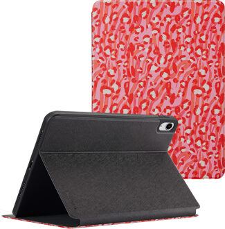 Selencia Vivid tablethoes voor de Apple iPad 9 (2021) 10.2 inch / iPad 8 (2020) 10.2 inch / iPad 7 (2019) 10.2 inch - Wild Spots Lipstick Meerkleurig